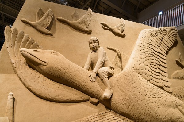 砂の美術館第11期作品画像 北欧の児童文学『ニルスの不思議な旅』 セルマ・ラーゲルレーヴ