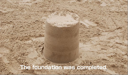 Let’s make a foundation of sand sculpture 8