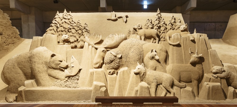 砂の美術館第1期作品画像 アメリカの動物たち